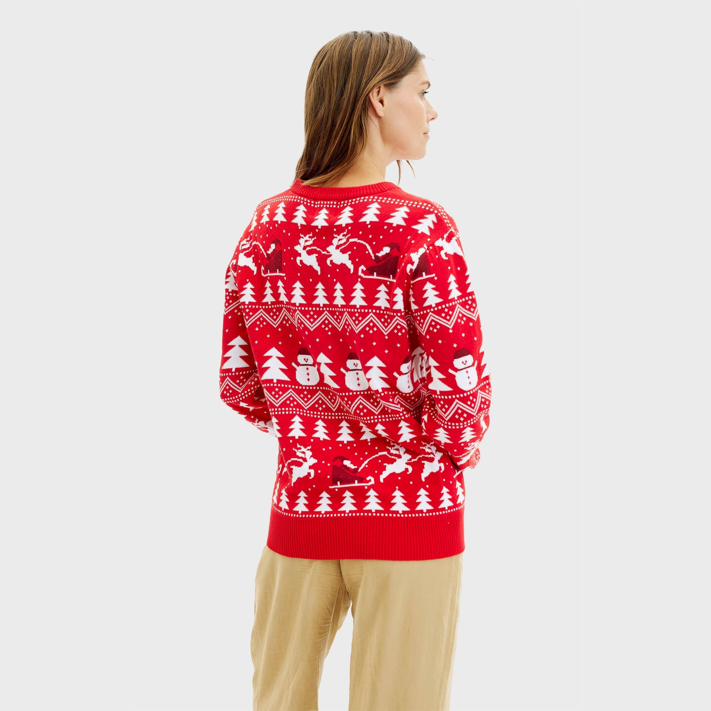 The Stylish Red Christmas Sweater β Women